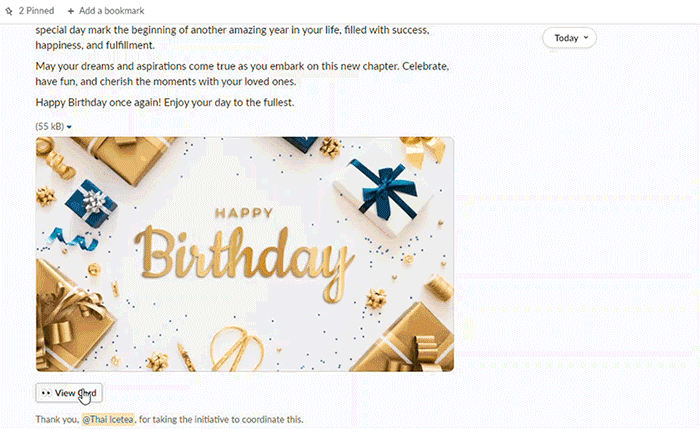 Greeting cards demonstration